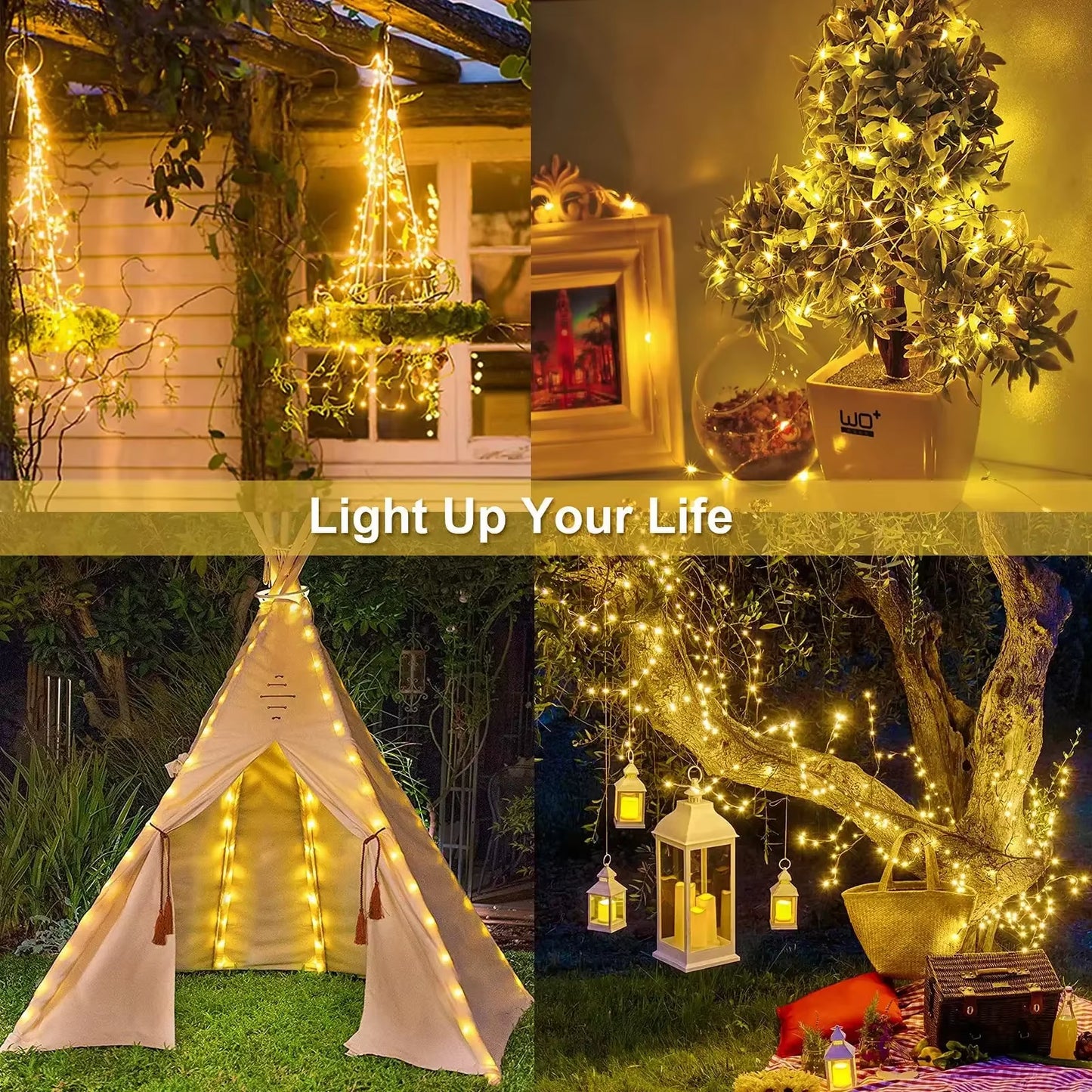 Ultra Long 1000LED Solar String Fairy Light Outdoor Copper Waterproof Christmas Garland Decoration Garden Party 100M/50M/10M/5M