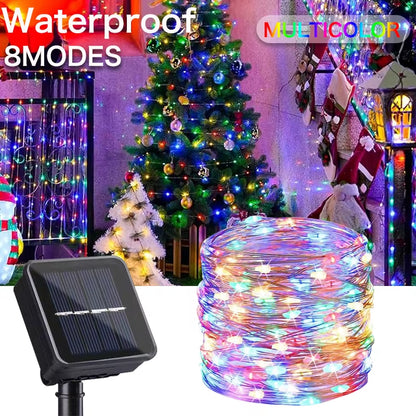 Ultra Long 1000LED Solar String Fairy Light Outdoor Copper Waterproof Christmas Garland Decoration Garden Party 100M/50M/10M/5M